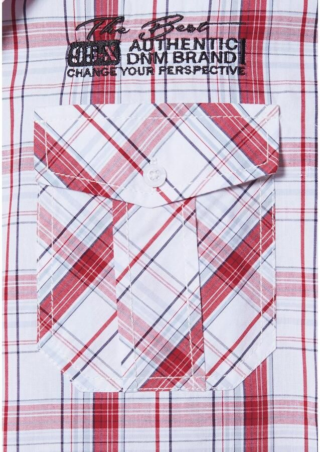 Man's World Overhemd met korte mouwen met modieuze applicaties - Foto 4