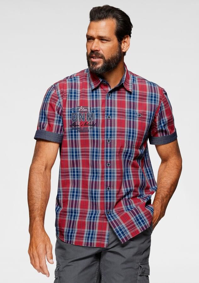 Man's World Overhemd met korte mouwen met print en borduursel - Foto 7