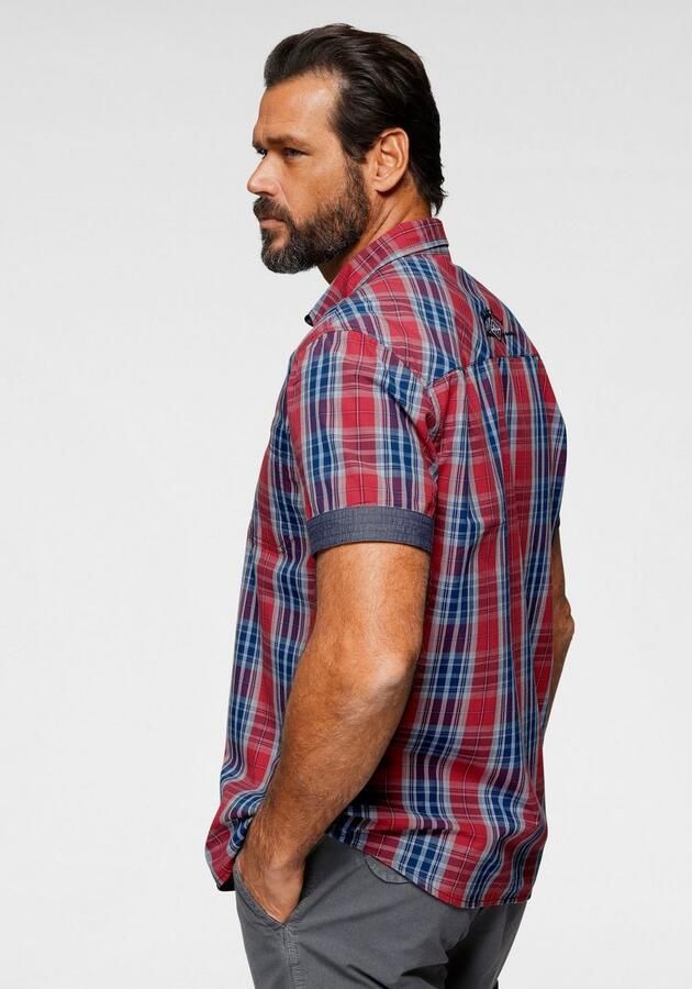 Man's World Overhemd met korte mouwen met print en borduursel - Foto 6