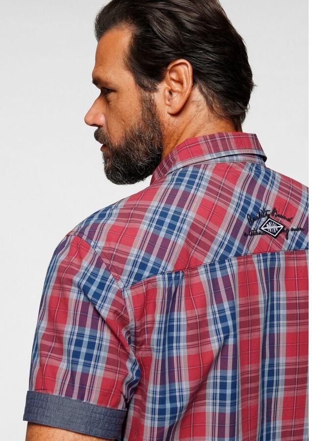 Man's World Overhemd met korte mouwen met print en borduursel - Foto 3