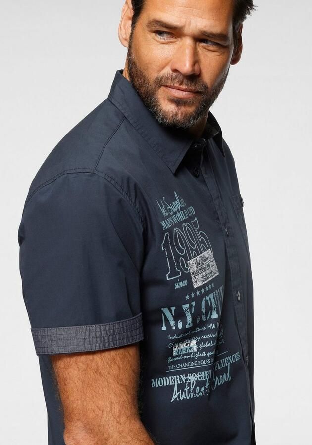 Man's World Overhemd met korte mouwen met print - Foto 5