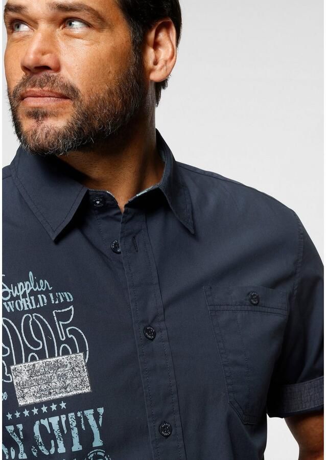 Man's World Overhemd met korte mouwen met print - Foto 2