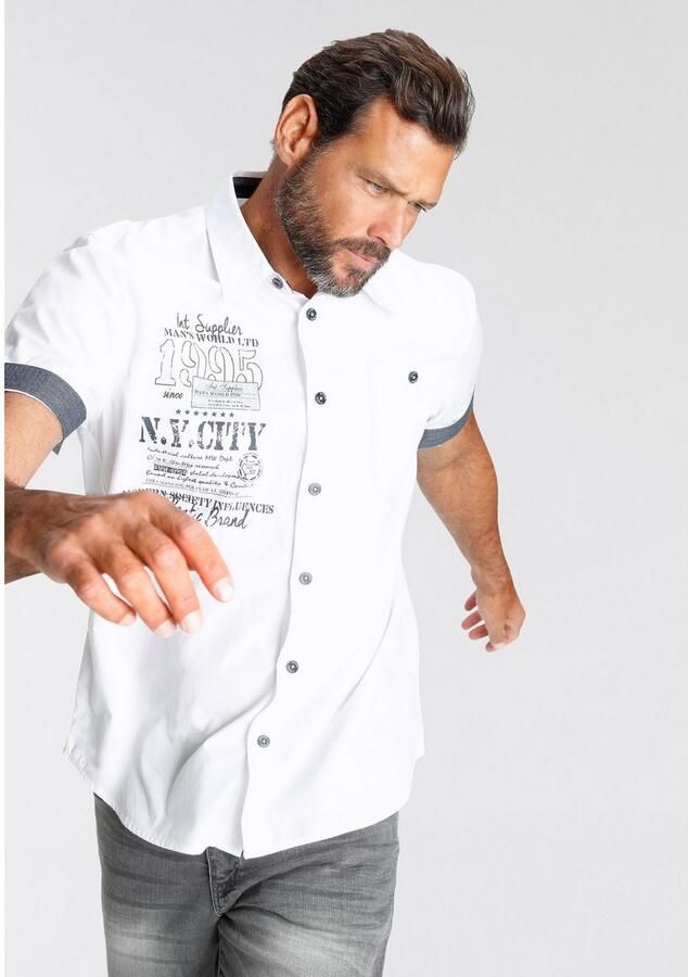 Man's World Overhemd met korte mouwen met print - Foto 10