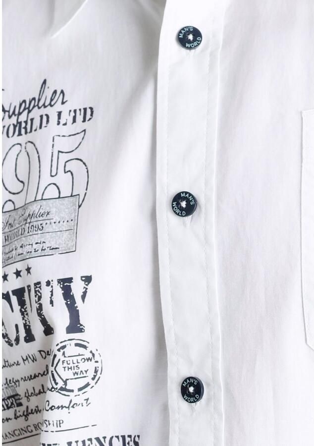 Man's World Overhemd met korte mouwen met print - Foto 3