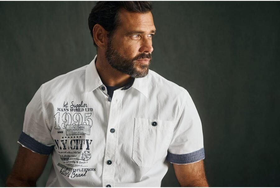 Man's World Overhemd met korte mouwen met print - Foto 7