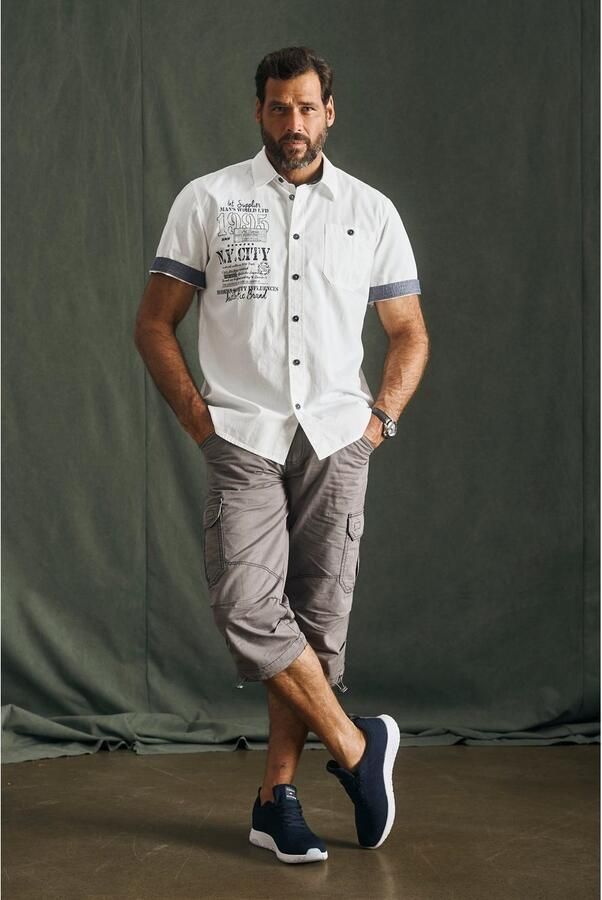 Man's World Overhemd met korte mouwen met print - Foto 9