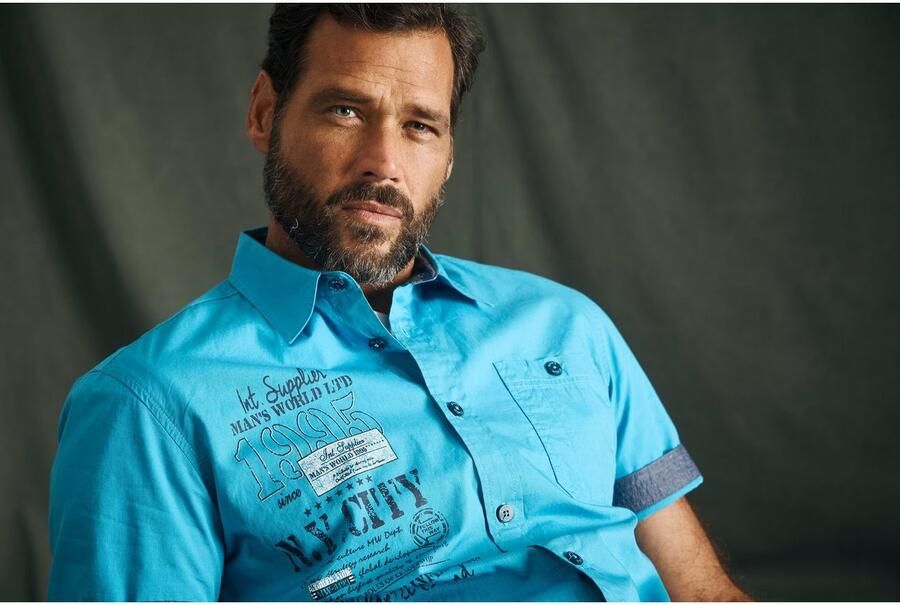 Man's World Overhemd met korte mouwen met print - Foto 13