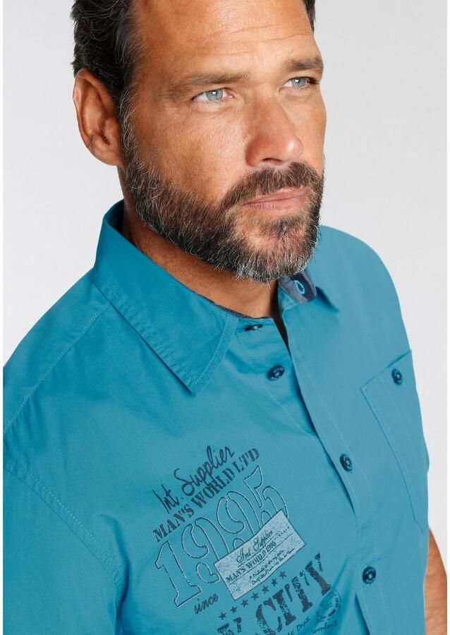 Man's World Overhemd met korte mouwen met print - Foto 2