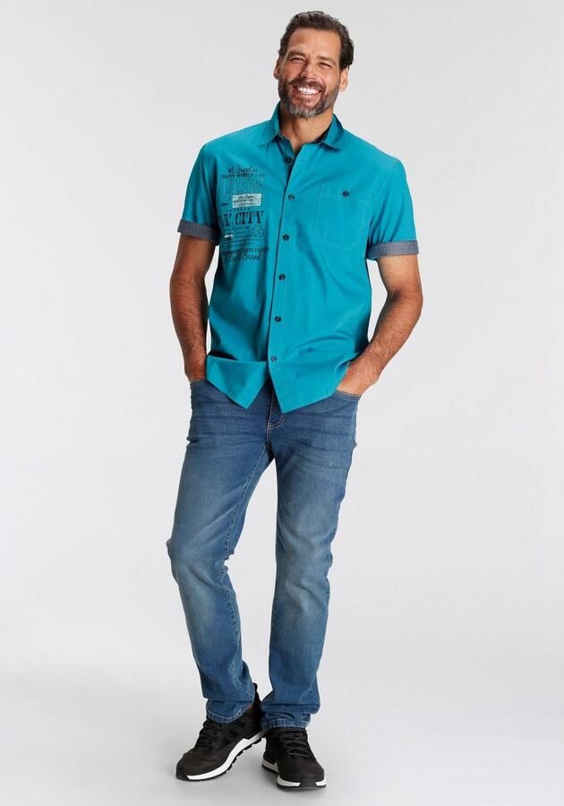 Man's World Overhemd met korte mouwen met print - Foto 8