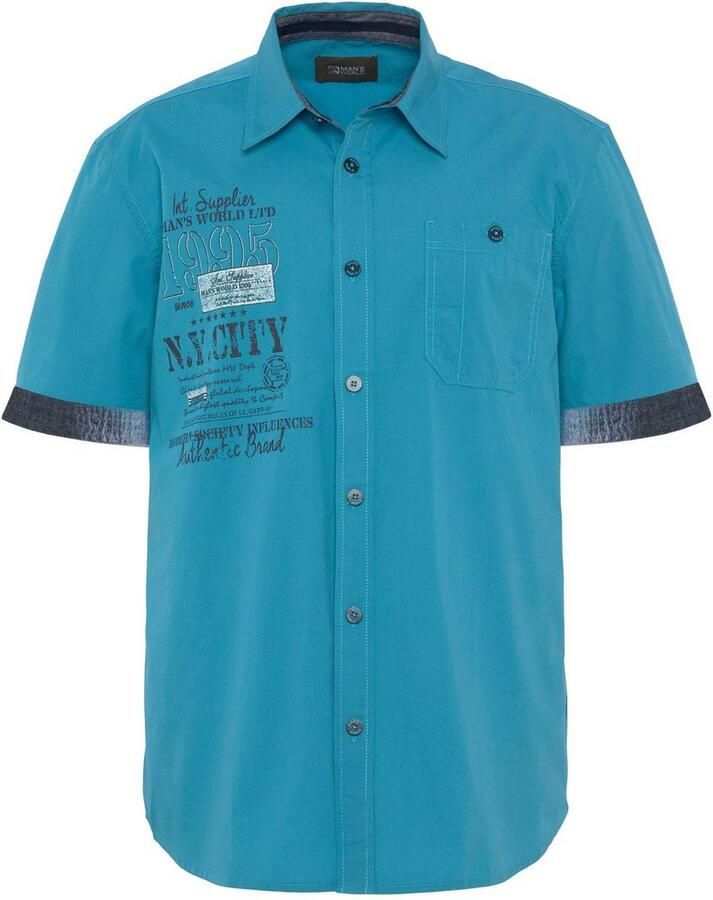 Man's World Overhemd met korte mouwen met print