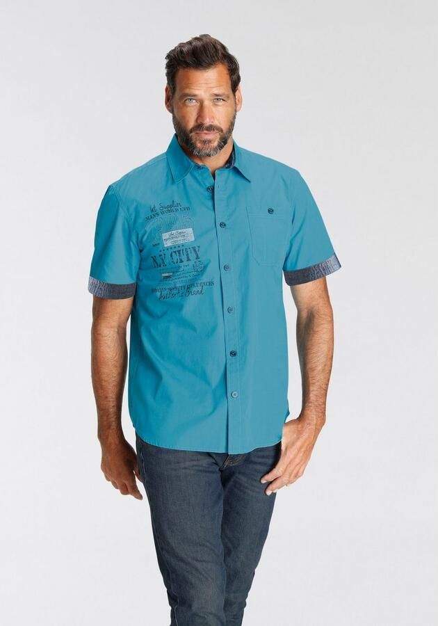 Man's World Overhemd met korte mouwen met print - Foto 10