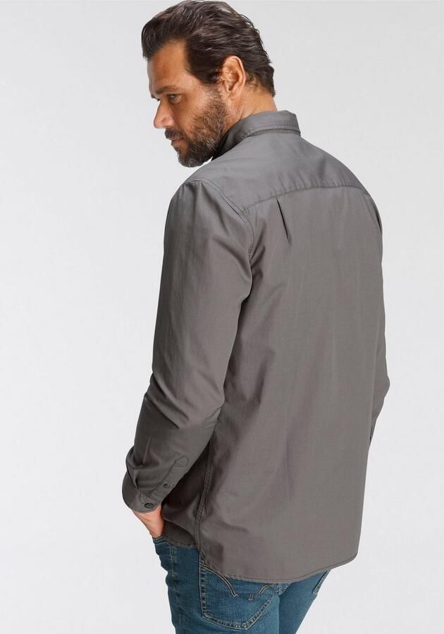 Man's World Overhemd met lange mouwen met contrastkleurige print - Foto 4