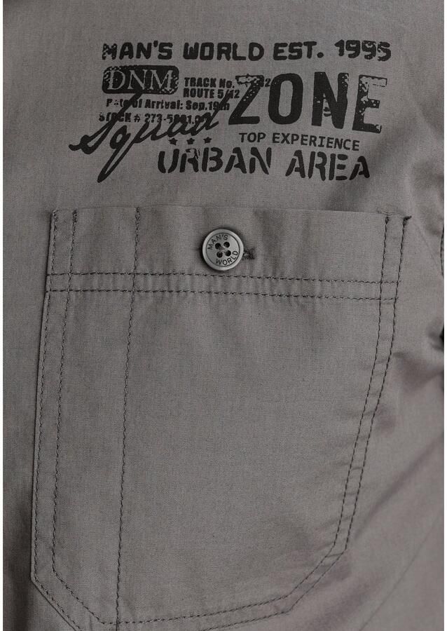 Man's World Overhemd met lange mouwen met contrastkleurige print - Foto 3