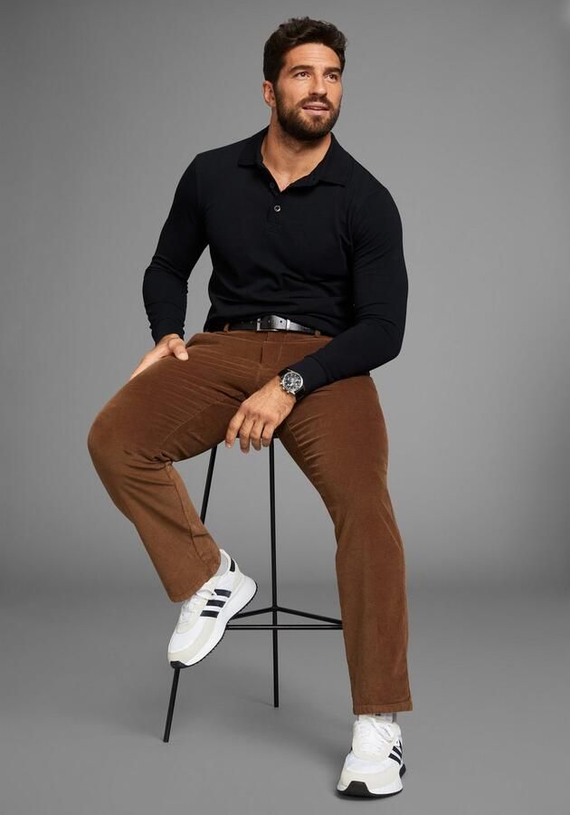 Man's World Broek met elastische band Van cord met stretchband - Foto 2