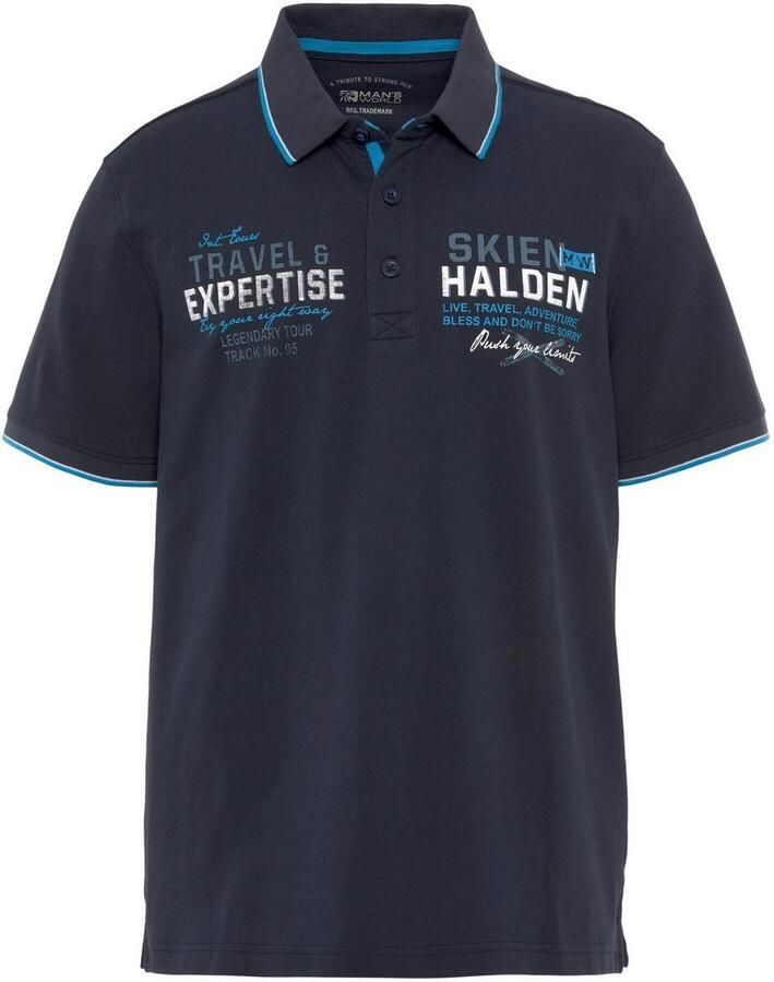 Man's World Poloshirt Korte mouwen bedrukt ontwerp polokraag van katoen