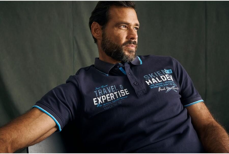 Man's World Poloshirt Korte mouwen bedrukt ontwerp polokraag van katoen - Foto 7