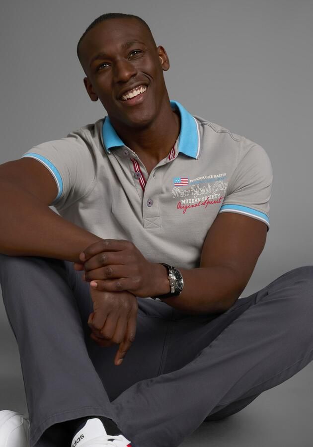 Man's World Poloshirt Korte mouwen casual pasvorm bedrukt polokraag - Foto 3