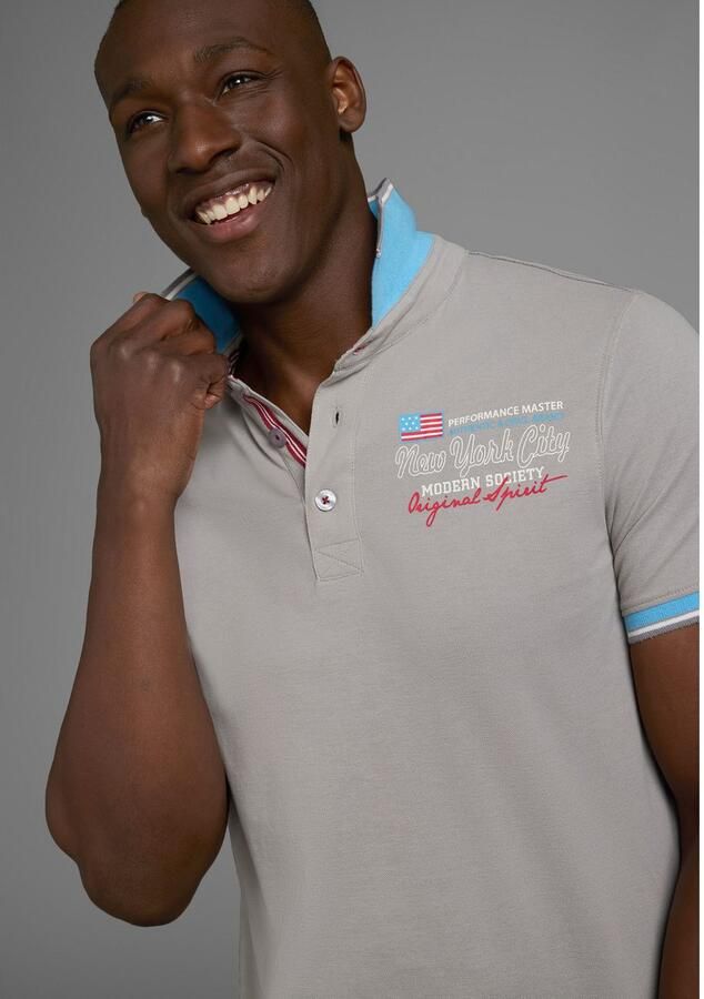 Man's World Poloshirt Korte mouwen casual pasvorm bedrukt polokraag - Foto 2