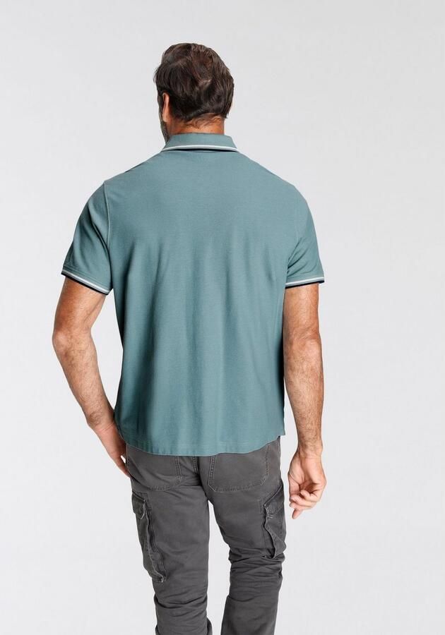 Man's World Poloshirt Korte mouwen casual pasvorm met trendy print polokraag - Foto 8