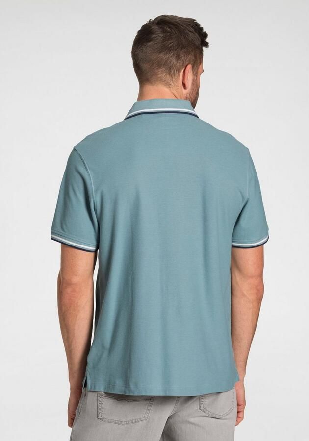 Man's World Poloshirt Korte mouwen casual pasvorm met trendy print polokraag - Foto 5