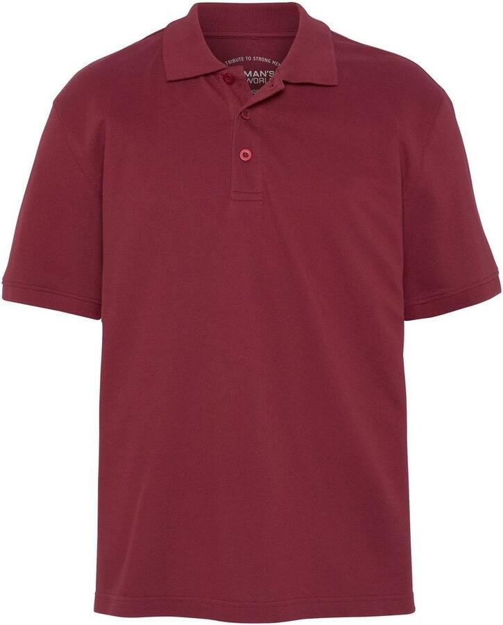 Man's World Poloshirt Korte mouwen losse pasvorm effen