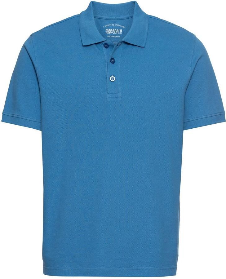 Man's World Poloshirt Korte mouwen losse pasvorm effen
