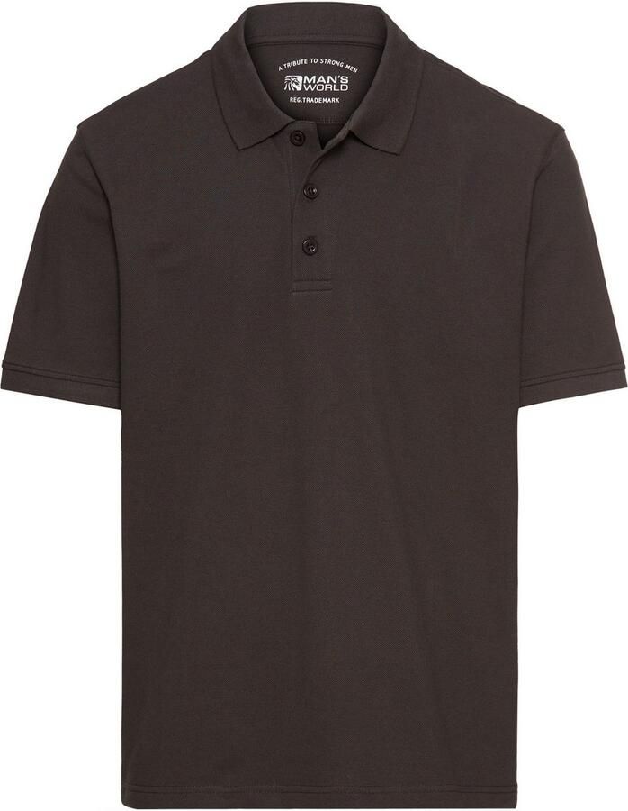 Man's World Poloshirt Korte mouwen losse pasvorm effen