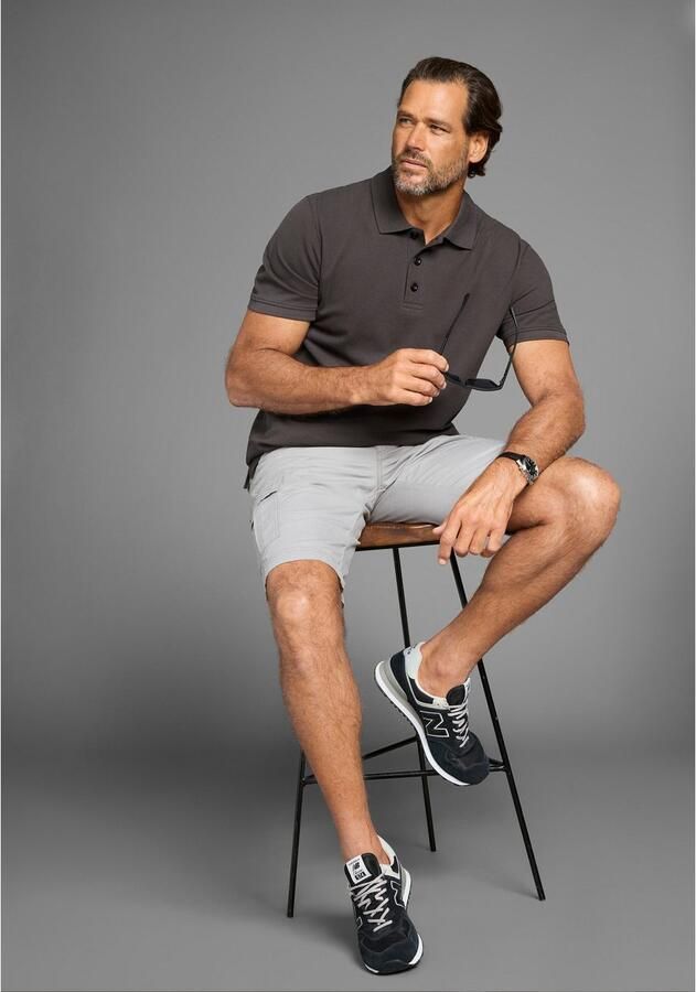 Man's World Poloshirt Korte mouwen losse pasvorm effen - Foto 4