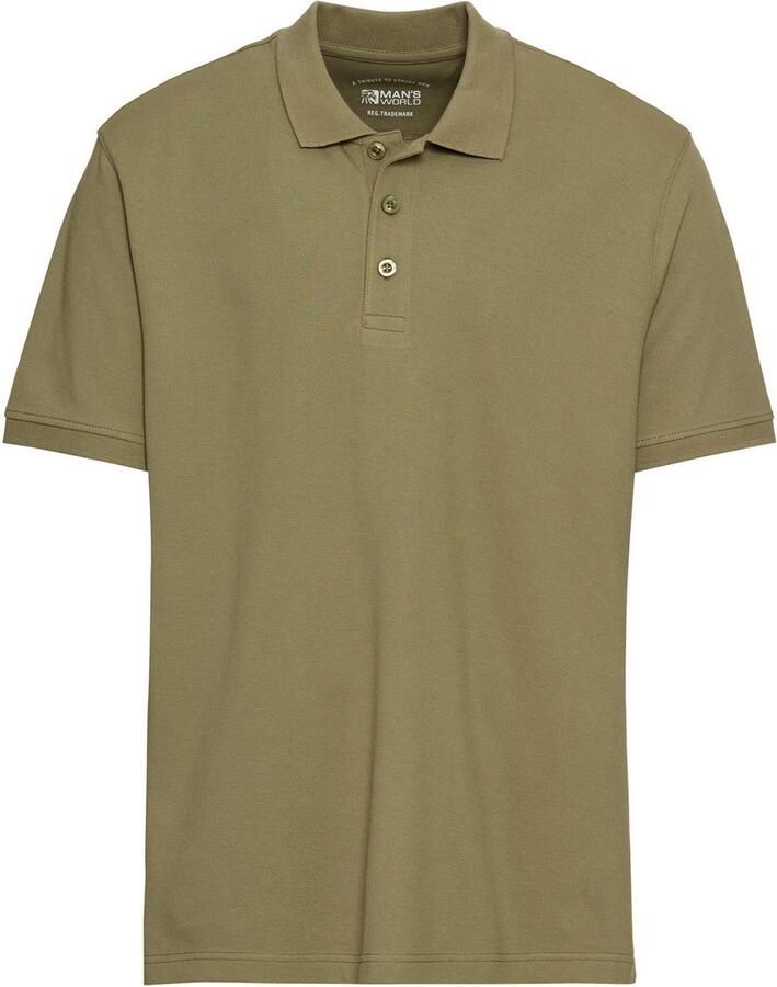 Man's World Poloshirt Korte mouwen losse pasvorm effen