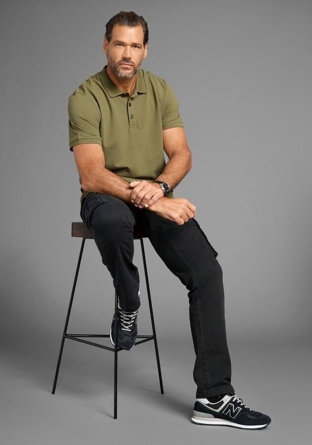 Man's World Poloshirt Korte mouwen losse pasvorm effen - Foto 5