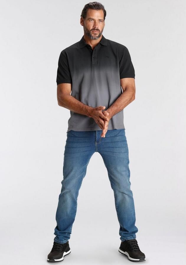 Man's World Poloshirt Korte mouwen met polokraag van piqué-stof met stijlvolle borduring - Foto 5