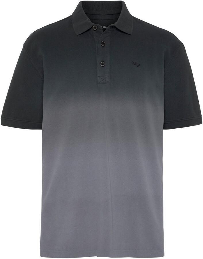 Man's World Poloshirt Korte mouwen met polokraag van piqué-stof met stijlvolle borduring