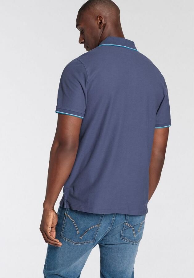 Man's World Poloshirt Korte mouwen met ribboordjes polokraag casual print - Foto 4