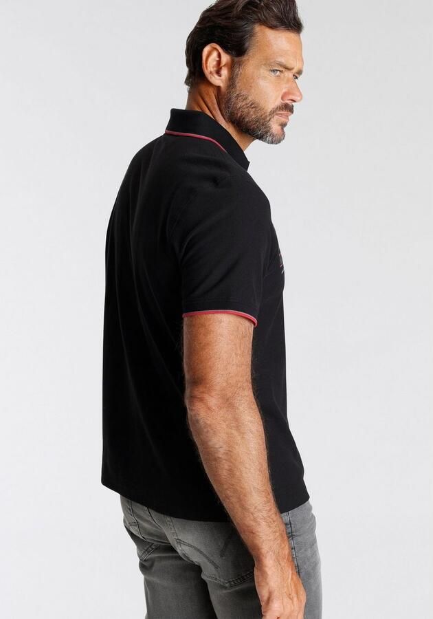 Man's World Poloshirt Korte mouwen met stijlvolle print polokraag - Foto 5