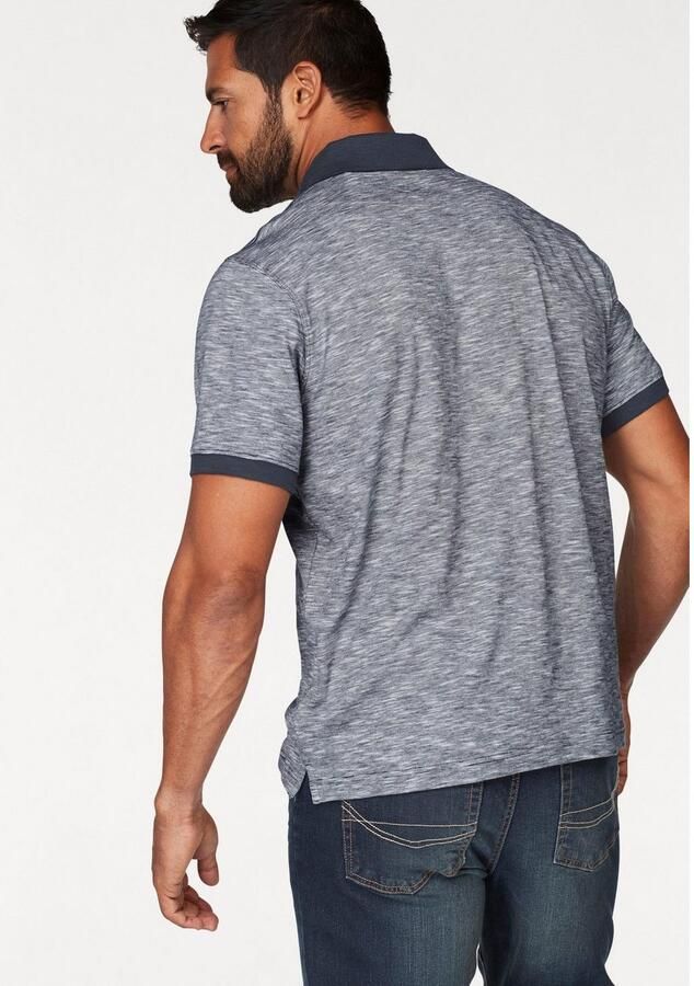 Man's World Poloshirt Korte mouwen regular fit gemêleerde structuur ronde hals - Foto 3