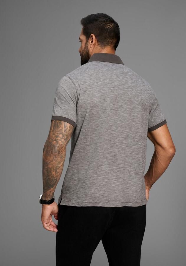 Man's World Poloshirt Korte mouwen regular fit gemêleerde structuur ronde hals - Foto 9