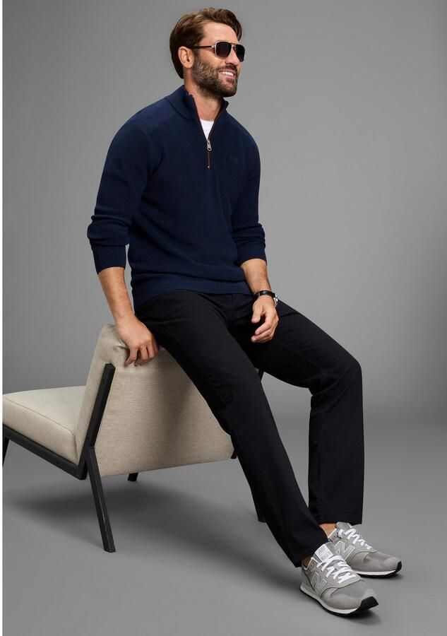 Man's World Schipperstrui Nieuwe collectie! Highlight contrasterende ritssluiting!