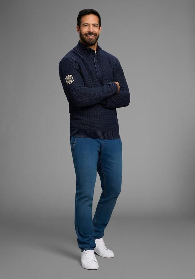 Man's World Schipperstrui Tot XL met badge op de mouw - Foto 5