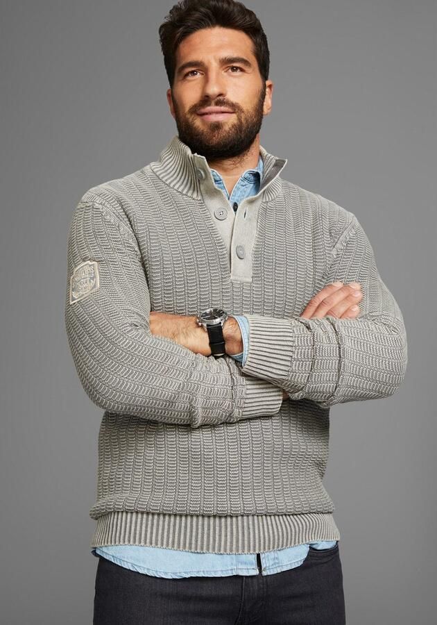 Man's World Schipperstrui Tot XL met badge op de mouw - Foto 5