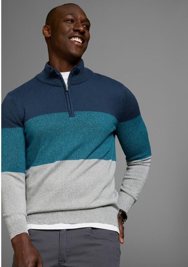 Man's World Schipperstrui Tot XL met blokstrepen - Foto 3