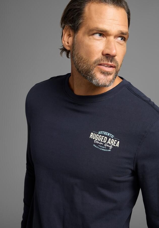 Man's World Shirt met lange mouwen kleine borstprint - Foto 6