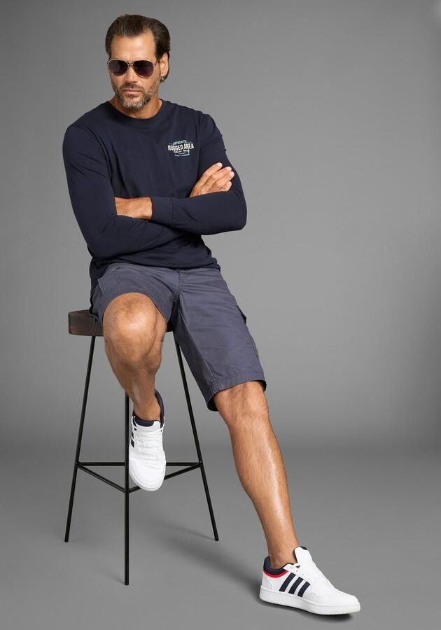 Man's World Shirt met lange mouwen kleine borstprint - Foto 3