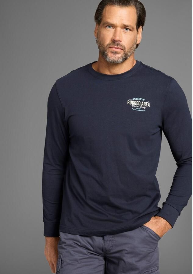 Man's World Shirt met lange mouwen kleine borstprint - Foto 2