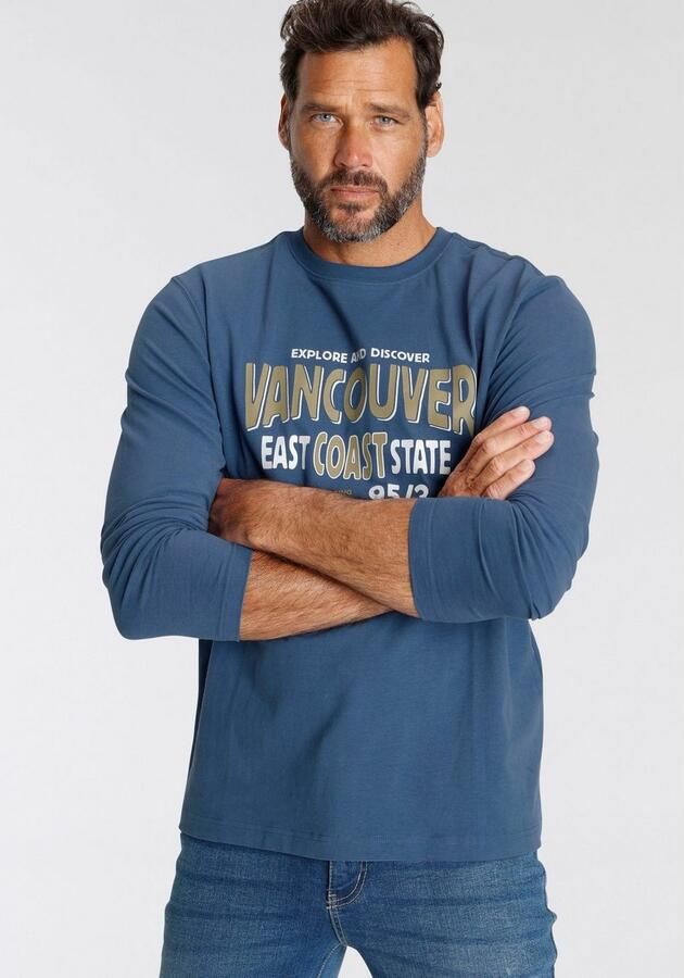 Man's World Shirt met lange mouwen Lange mouw bedrukt ronde halslijn van katoen - Foto 5