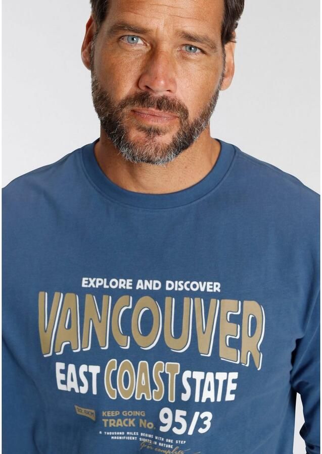 Man's World Shirt met lange mouwen Lange mouw bedrukt ronde halslijn van katoen - Foto 3