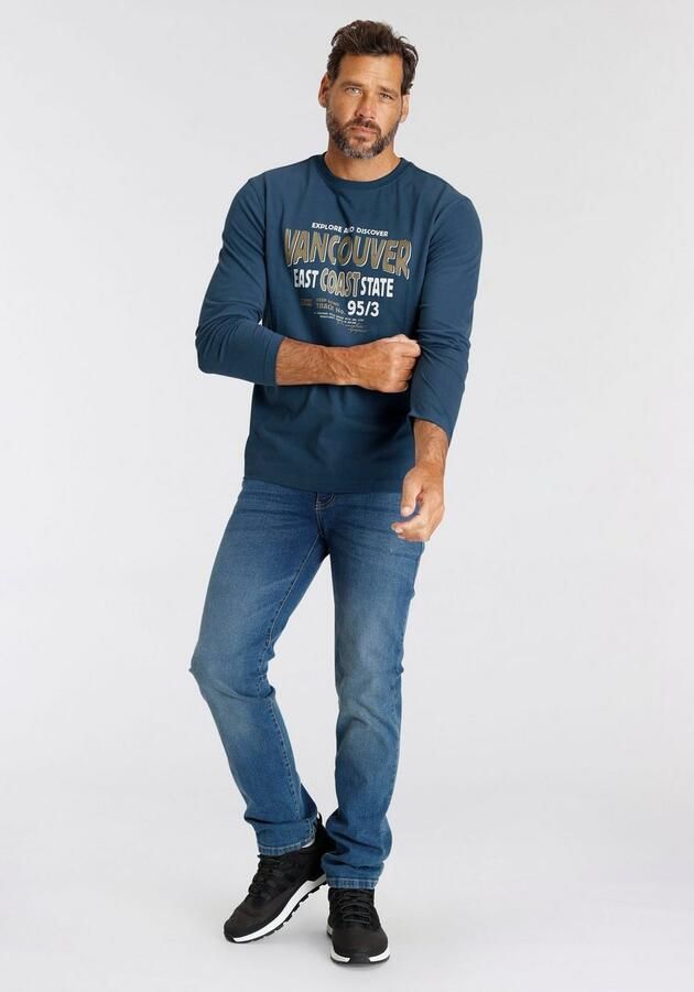 Man's World Shirt met lange mouwen Lange mouw bedrukt ronde halslijn van katoen - Foto 6