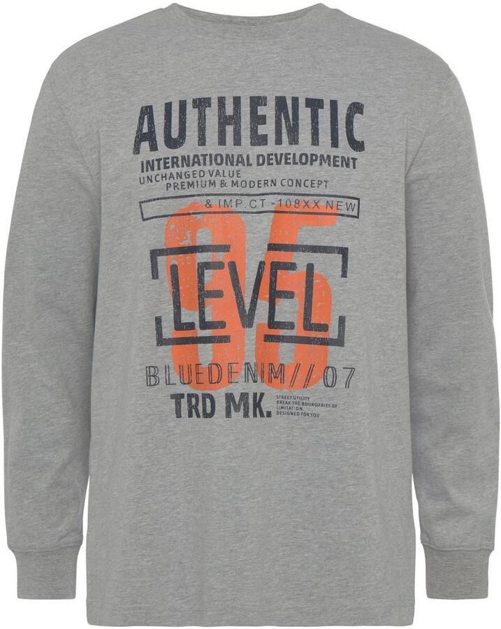 Man's World Shirt met lange mouwen Lange mouwen bedrukt van katoen en viscose met ribboordjes