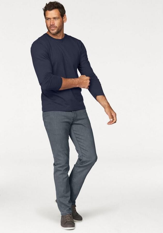 Man's World Shirt met lange mouwen Nieuwe kleur ! Lange mouwen effen van katoen in 3-pack (3-delig Set van 3) - Foto 8