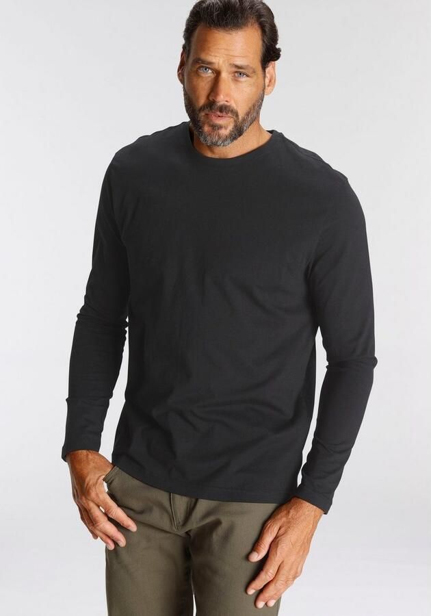 Man's World Shirt met lange mouwen Nieuwe kleur ! Lange mouwen effen van katoen in 3-pack (3-delig Set van 3) - Foto 5