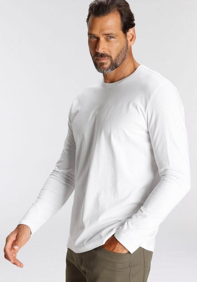 Man's World Shirt met lange mouwen Nieuwe kleur ! Lange mouwen effen van katoen in 3-pack (3-delig Set van 3) - Foto 6